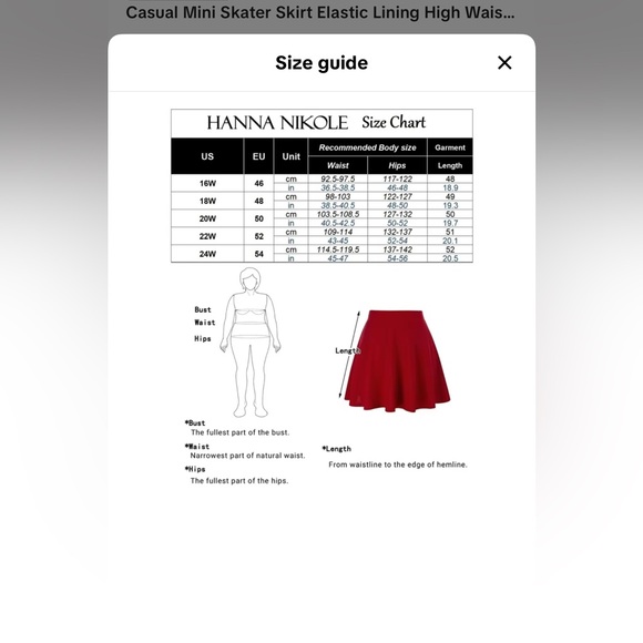 Hanna Nikole 20W Black Grey Women's Skirt - Picture 2 of 4